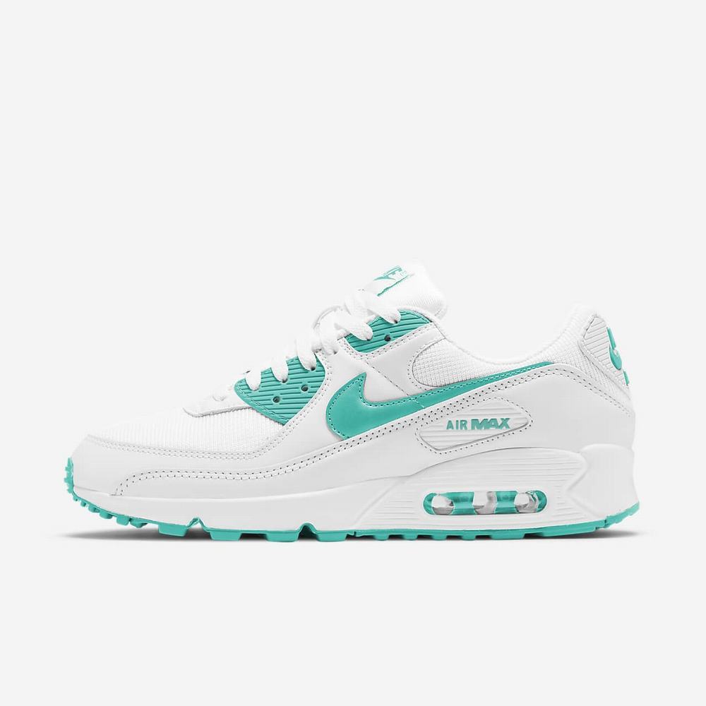 Sneakers Nike Air Max 90 Blanche 9831-270 White/Black/Hyper Jade Homme | AHD-61777533